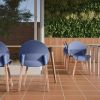 4-Pack Grey Blue Indoor Dining Chairs
