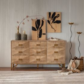 Modern Dressers & Chests Of Drawers (Option: Natural Wood)