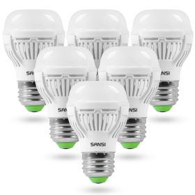 SANSI 60W Equivalent LED Light Bulbs, 22-Year Lifetime,  900 Lumens With Ceramic Technology,  Non-Dimmable, E26 Base, A15 Size, Energy-Efficient (Option: 4pack-3000K)