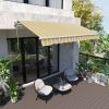 12 X 10 Manual Retractable Awning Yellow And Grey