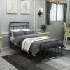 Metal Victorian Style Headboard Footboard Platform Twin Bed Frame