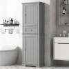 Freestanding Storage Cabinet With Drawer And Adjustable Shelf