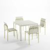 4-Pack Modern Striped Color Block Chairs