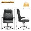Leather Executive Office Chair With Arm & Rocking Function