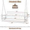 Wooden Outdoor Porch Swing With 3-seat