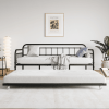 Black Twin Size Metal Daybed Frame With Trundle