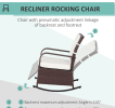 Patio Recliner Cream Soft Cushion Adjustable Footrest