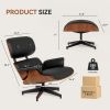 Black cowhide leather reclining chair