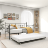 Twin Size Daybed Metal Frame With Trundle Set