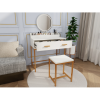 Makeup Vanity Set With Mirror And Stool