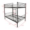 Twin-Over-Twin Bunk Bed With Metal Frame And Ladder