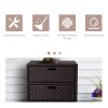 32" Poolside Rattan Wicker Patio Storage Cabinet