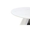 Set Of 2 Coffee Round Tables With A Marble-look Top And Steel Base