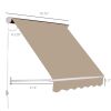 6' Cream Drop Arm Manual Retractable Patio Awning