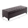 51" Tufted Storage Ottoman Bench