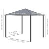 10'x10' Outdoor Patio Gazebo With Mesh Sidewalls And Privacy Curtains
