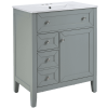 Solid Wood Bathroom Vanity With Ceramic Undermount Sink