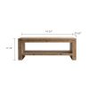 Large 2-Tier Rustic Coffee Table With Storage Shelf