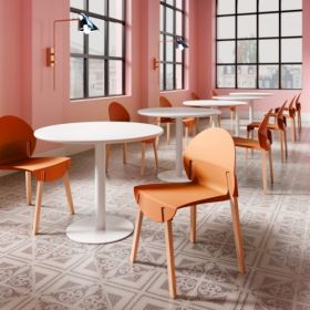 4-Pack Grey Blue Indoor Dining Chairs (Option: Tropical Orange)