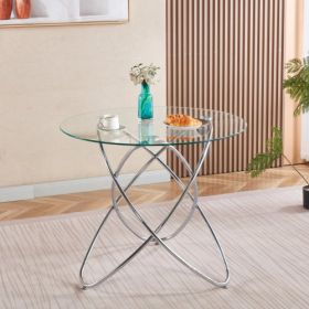 Modern Space Saving Kitchen Table For Living Room (Option: Chrome)