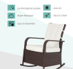 Patio Recliner Cream Soft Cushion Adjustable Footrest