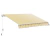 12 X 10 Manual Retractable Awning Yellow And Grey