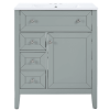 Solid Wood Bathroom Vanity With Ceramic Undermount Sink