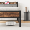 Storage Headboard With Charging Station Twin Size Bed Frame