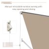 6' Cream Drop Arm Manual Retractable Patio Awning