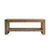 Large 2-Tier Rustic Coffee Table With Storage Shelf