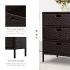 32" Poolside Rattan Wicker Patio Storage Cabinet