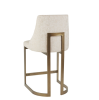 26" H Upholstered Counter Stool With Metal Base