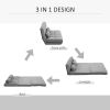 Folding Upholstered Floor Couch Bed