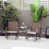 2-Seat Outdoor Glider Swing With Center Coffee Table
