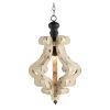 Farmhouse Chandelier, Dilapidated White Chandelier French Country Wood Chandelier For Living Room Foyer, Bulb Not Included