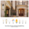 20H Set Of 2 Modern Outdoor Wall Lanterns With Black Metal Frame And Clear Glass, Weatherproof Wall Sconces For Porch, Garage, Or Entryway Lighti