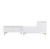 Wood Extendable TV Stand Rectangle Entertainment Center