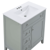 Solid Wood Bathroom Vanity With Ceramic Undermount Sink