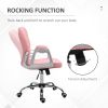 Vinsetto Vanity PU Leather Tufted Swivel Office Chair, Pink