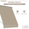 6' Cream Drop Arm Manual Retractable Patio Awning