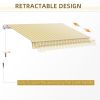 12 X 10 Manual Retractable Awning Yellow And Grey
