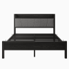 Storage Headboard With Charging Station Queen Size Bed Frame