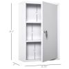 24" x 16" 3-Tier Storage Lockable Medicine Cabinet