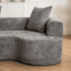 Soft Corduroy Sofa With 3 Pillows