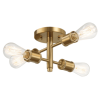 Ephemeral Four Lights Semi Flush Mount Retro Ceiling Pendant