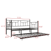 Twin Size Daybed Metal Frame With Trundle Set