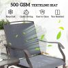 3 Piece Outdoor Glider Chair With Coffee Table And 2 Patio Chairs