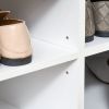 Entryway Shoe Storage Bench Ottoman with Sliding Barn Door