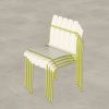 4-Pack Modern Striped Color Block Chairs