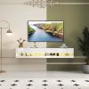 180 Wall Mounted Floating 80 TV Stand With 20 Color LEDs And Charging Station